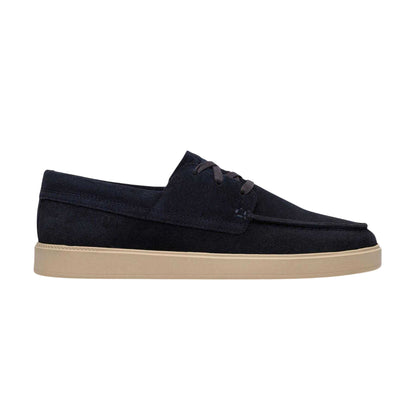 Navy - Lifestyle - Clarks Mens Lockford Suede Boat Shoes