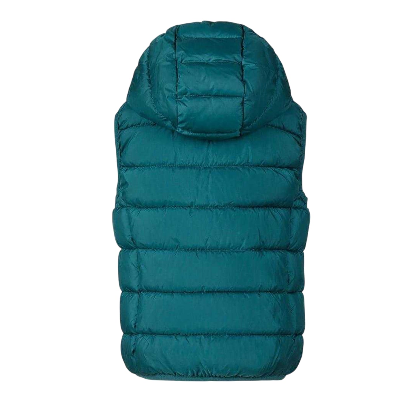 Teal - Back - Minoti Boys Quilted Detachable Hood Gilet