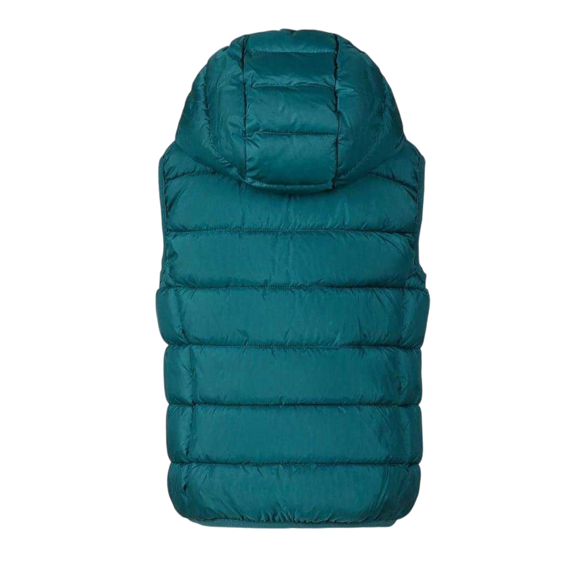 Teal - Back - Minoti Boys Quilted Detachable Hood Gilet