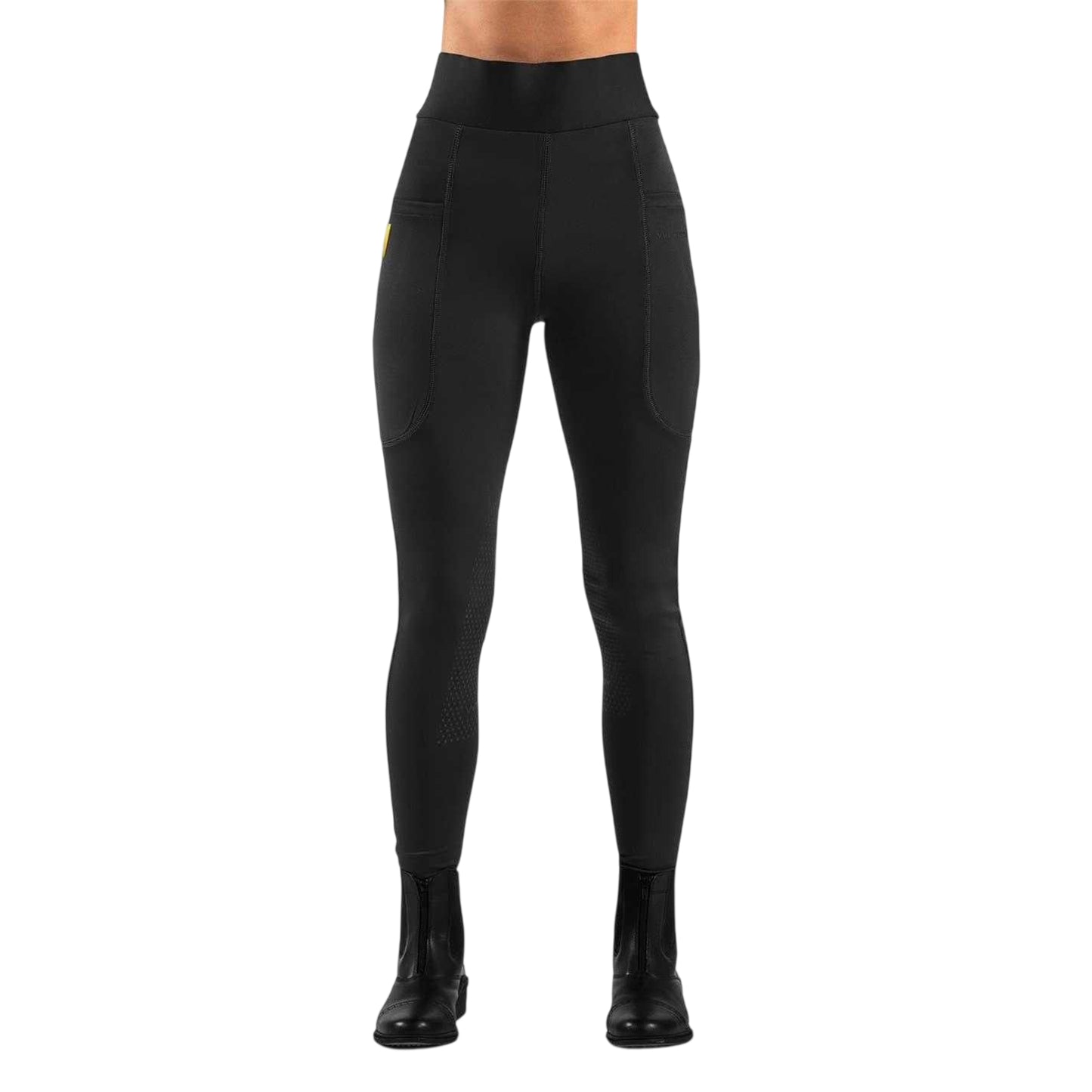Black - Front - Whitaker Womens-Ladies Alderley High Waist Horse Riding Tights