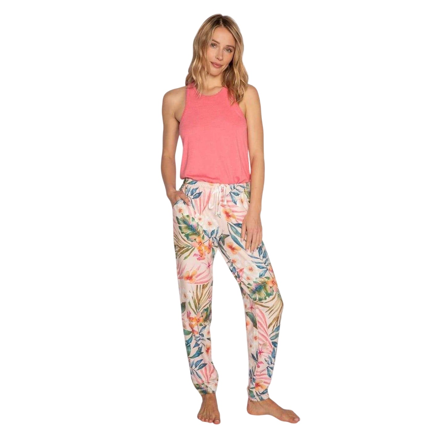 Rosa - Side - PJ Salvage Womens-Ladies Floral Lounge Pants