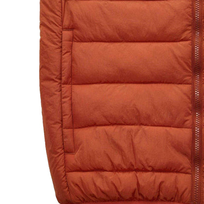 Orange - Side - Weekend Offender Mens Gacha Logo Quilted Gilet