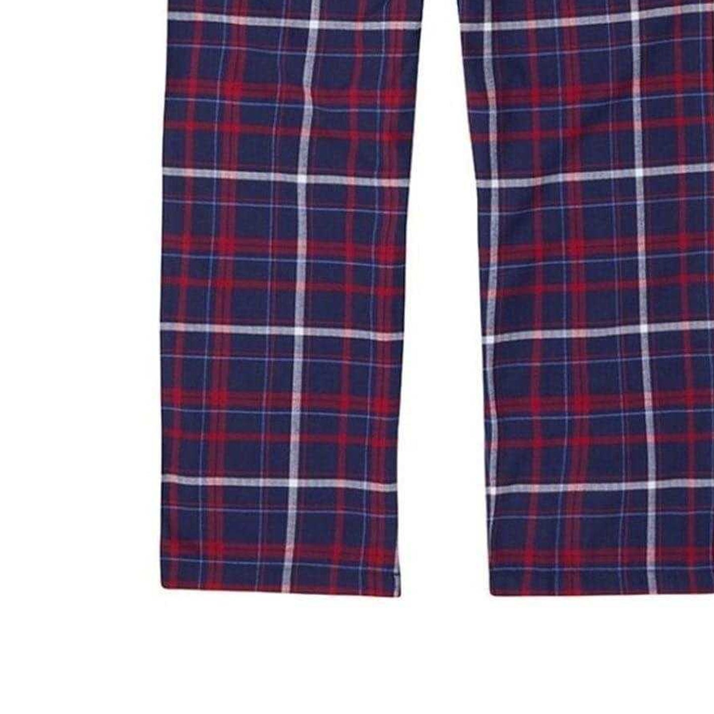Red-Blue - Side - Loungers Mens Organic Cotton Tartan Lounge Pants
