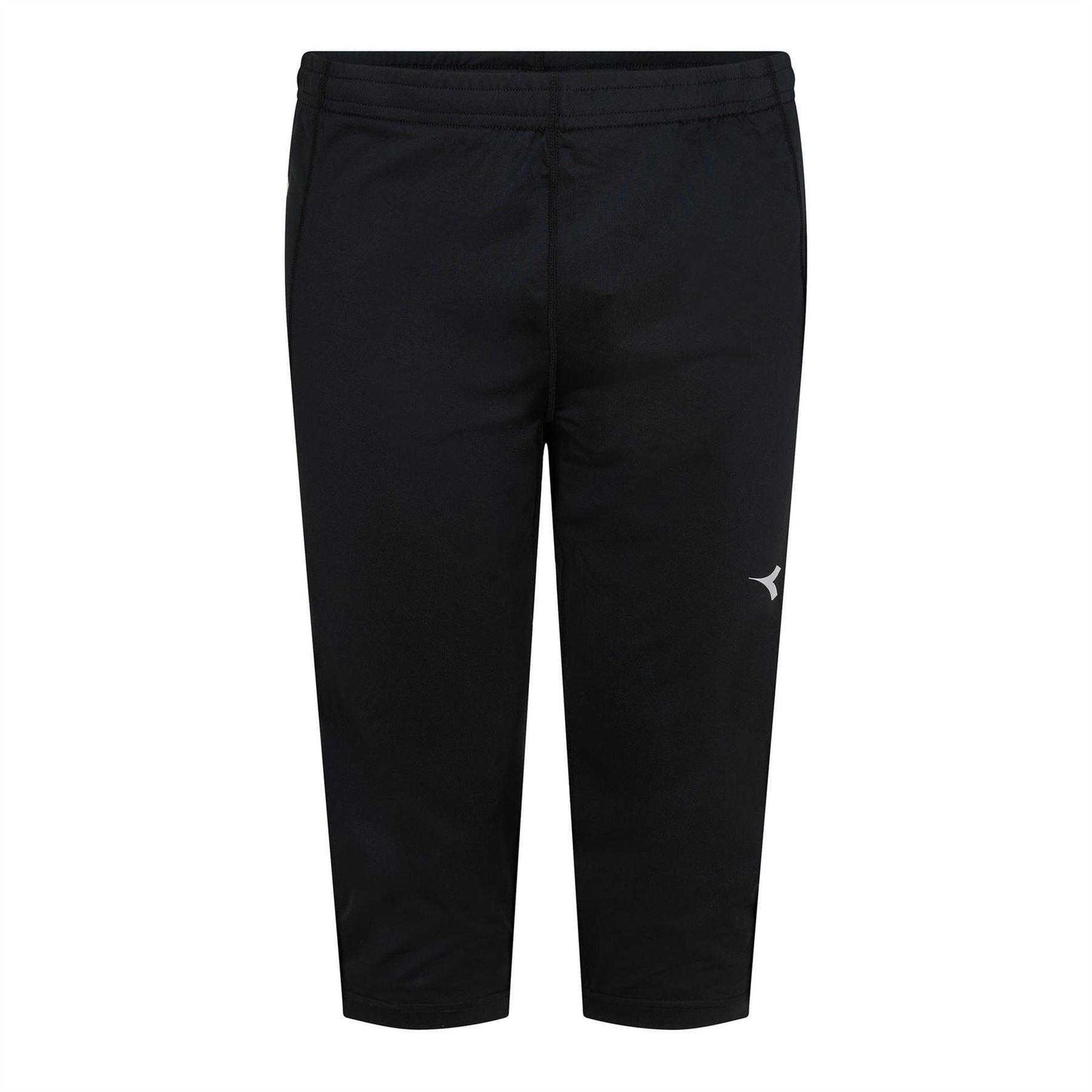 Black - Front - Diadora Womens-Ladies Team Up Logo 3-4 Leggings