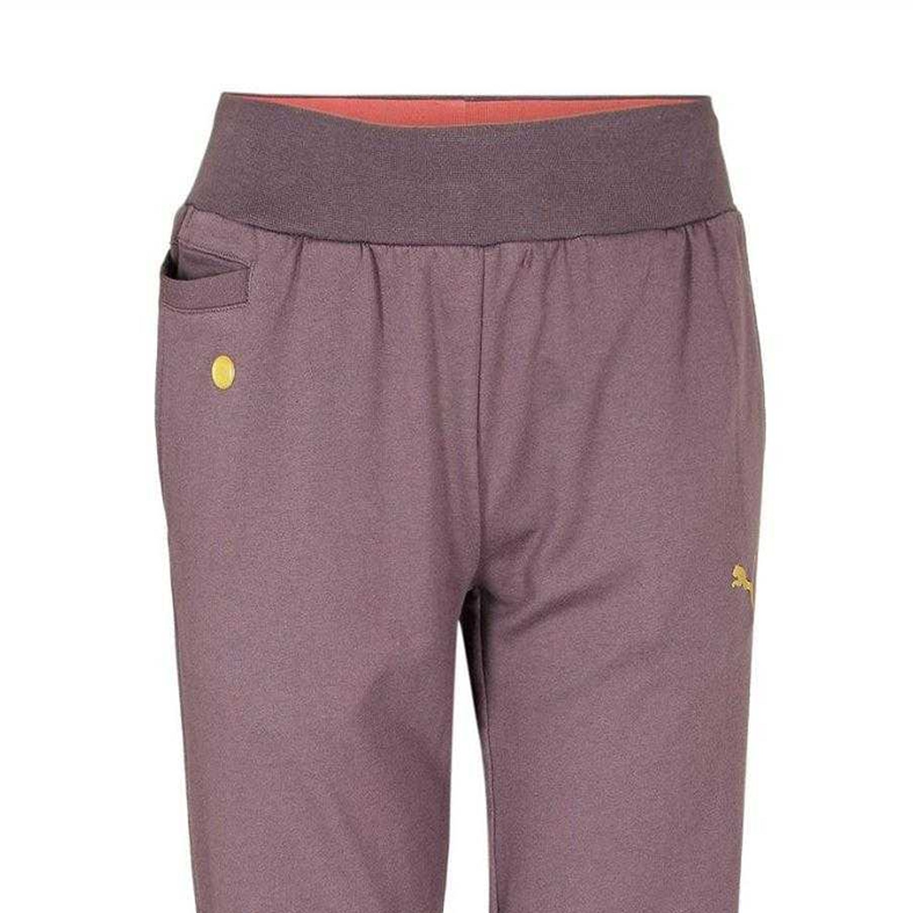 Purple - Side - Puma Womens-Ladies Flared Jogging Bottoms