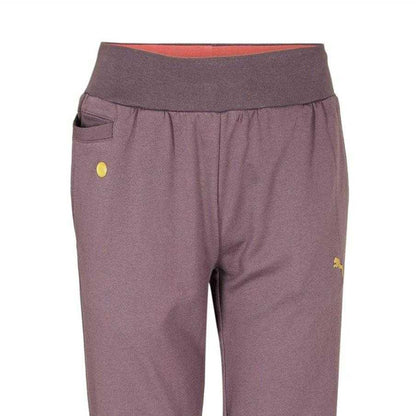Purple - Side - Puma Womens-Ladies Flared Jogging Bottoms