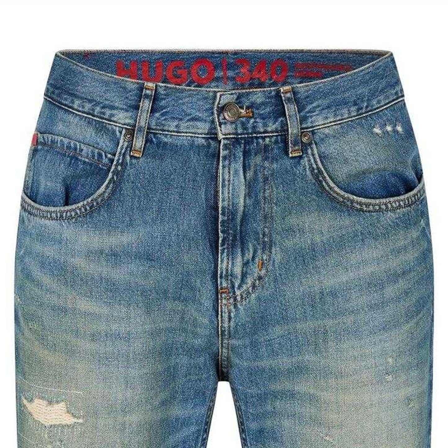 Bright Blue - Back - Hugo Mens 340 Slim Jeans