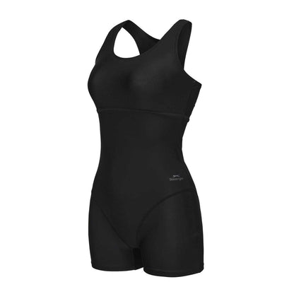 Black - Side - Slazenger Womens-Ladies Xtra Life One Piece Swimsuit