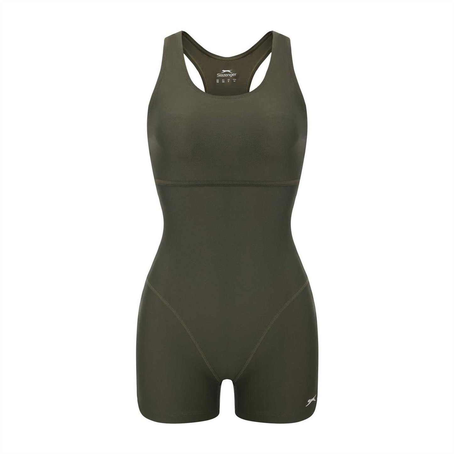 Khaki - Front - Slazenger Womens-Ladies Xtra Life One Piece Swimsuit