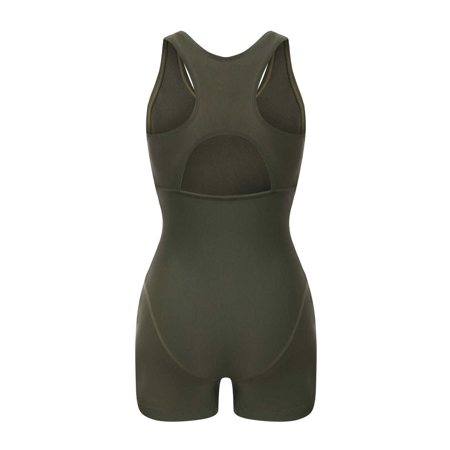 Khaki - Back - Slazenger Womens-Ladies Xtra Life One Piece Swimsuit