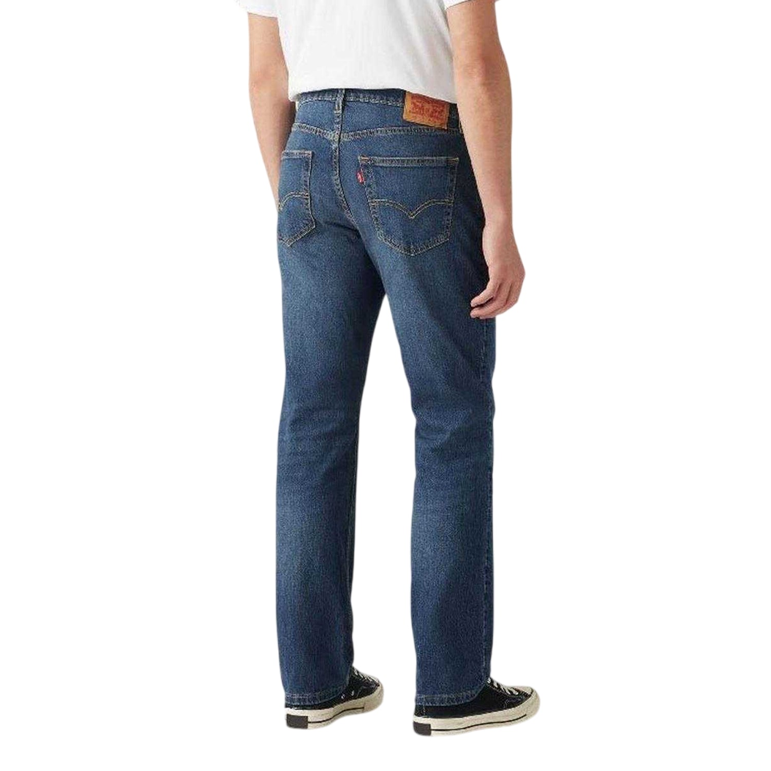 Blue - Back - Levis Mens Denim 5 Pockets Tapered Jeans