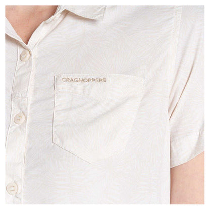 Sea Salt - Back - Craghoppers Womens-Ladies Plain Short-Sleeved Shirt