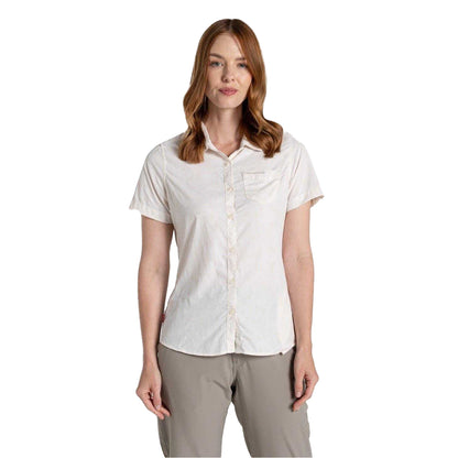 Sea Salt - Side - Craghoppers Womens-Ladies Plain Short-Sleeved Shirt