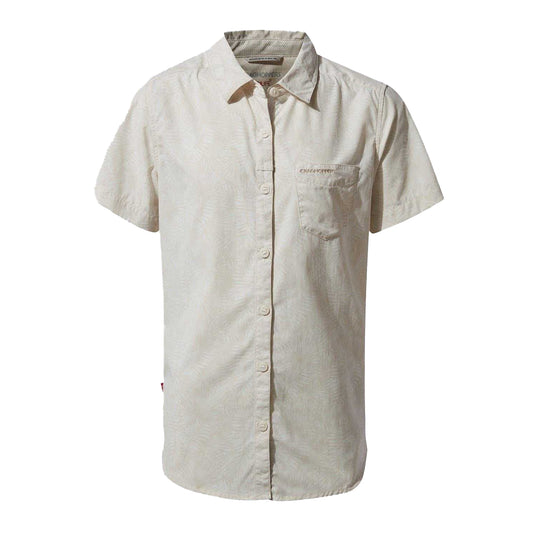 Sea Salt - Front - Craghoppers Womens-Ladies Plain Short-Sleeved Shirt