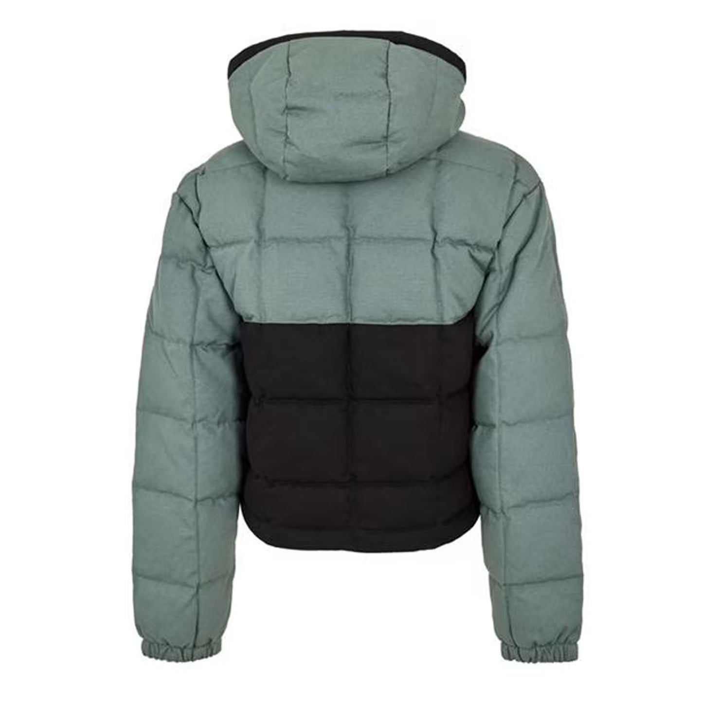 Balsam Green-Black - Back - Timberland Womens-Ladies Hooded Cropped Puffer Jacket