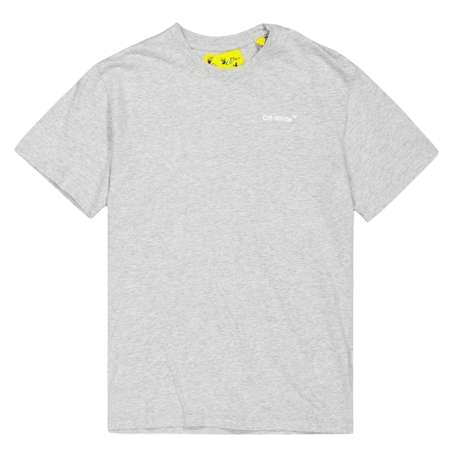 Grey - Front - Off White Childrens-Kids Monster Logo T-Shirt