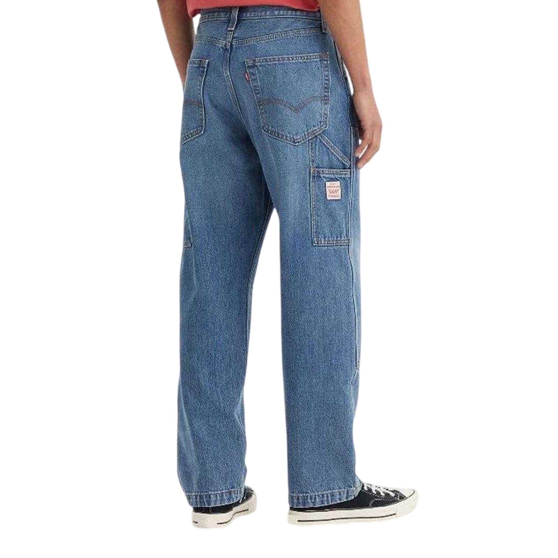 Blue - Back - Levis Mens 568 Denim Loose Jeans