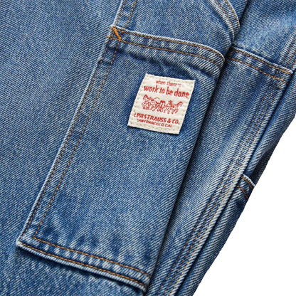 Blue - Side - Levis Mens 568 Denim Loose Jeans