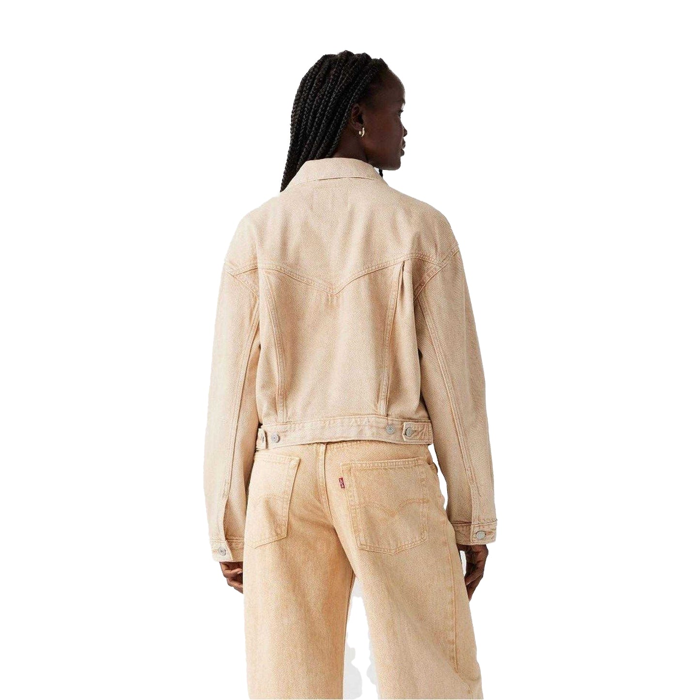 Brown - Back - Levis Womens-Ladies 90´s Stonewashed Denim Jacket