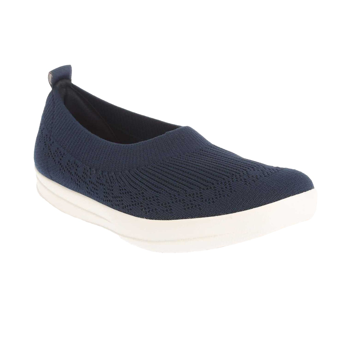 Navy - Front - FitFlop Womens-Ladies Uberknit Slip-on Pumps