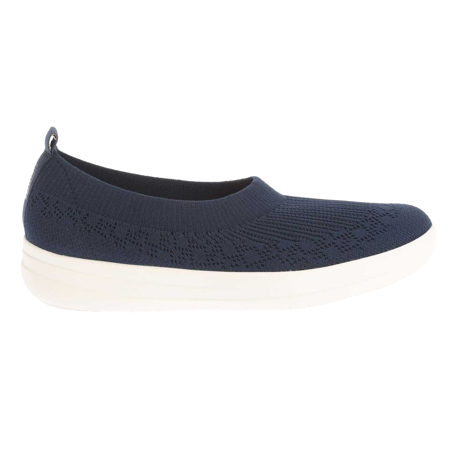 Navy - Side - FitFlop Womens-Ladies Uberknit Slip-on Pumps