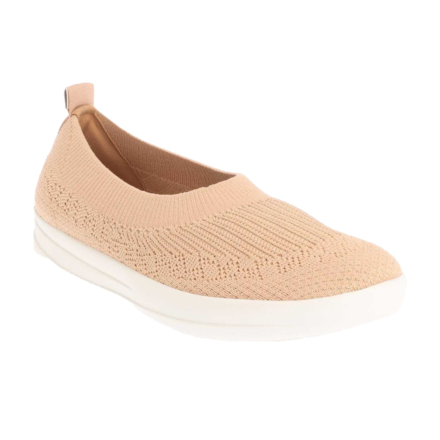 Tan - Front - FitFlop Womens-Ladies Uberknit Slip-on Pumps