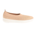 Tan - Side - FitFlop Womens-Ladies Uberknit Slip-on Pumps