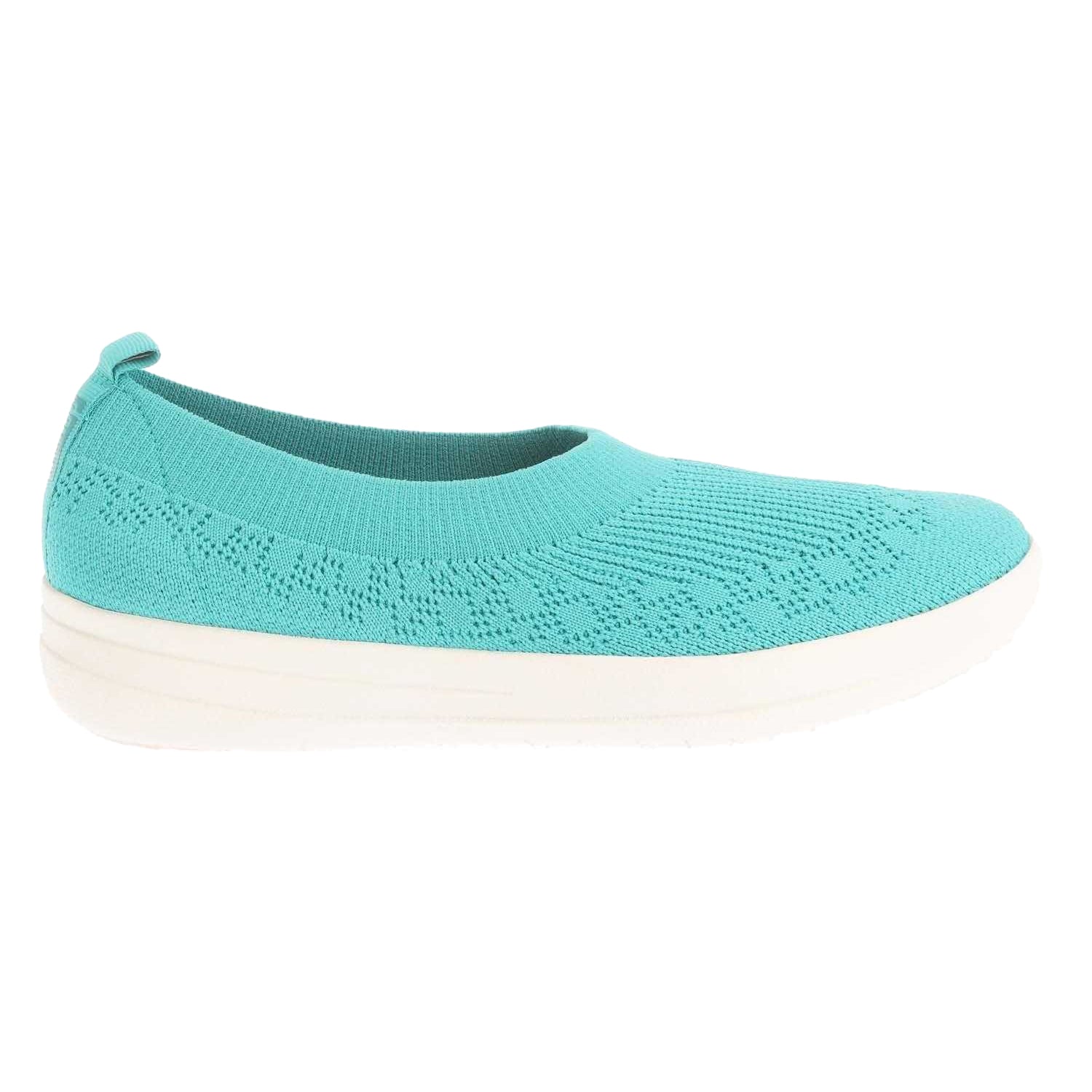 Blue - Side - FitFlop Womens-Ladies Uberknit Slip-on Pumps
