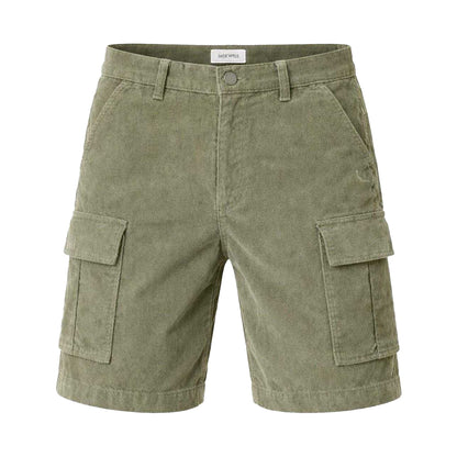 Silver Sage - Front - Jack Wills Mens Cotton Plain Cargo Shorts