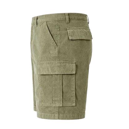 Silver Sage - Back - Jack Wills Mens Cotton Plain Cargo Shorts