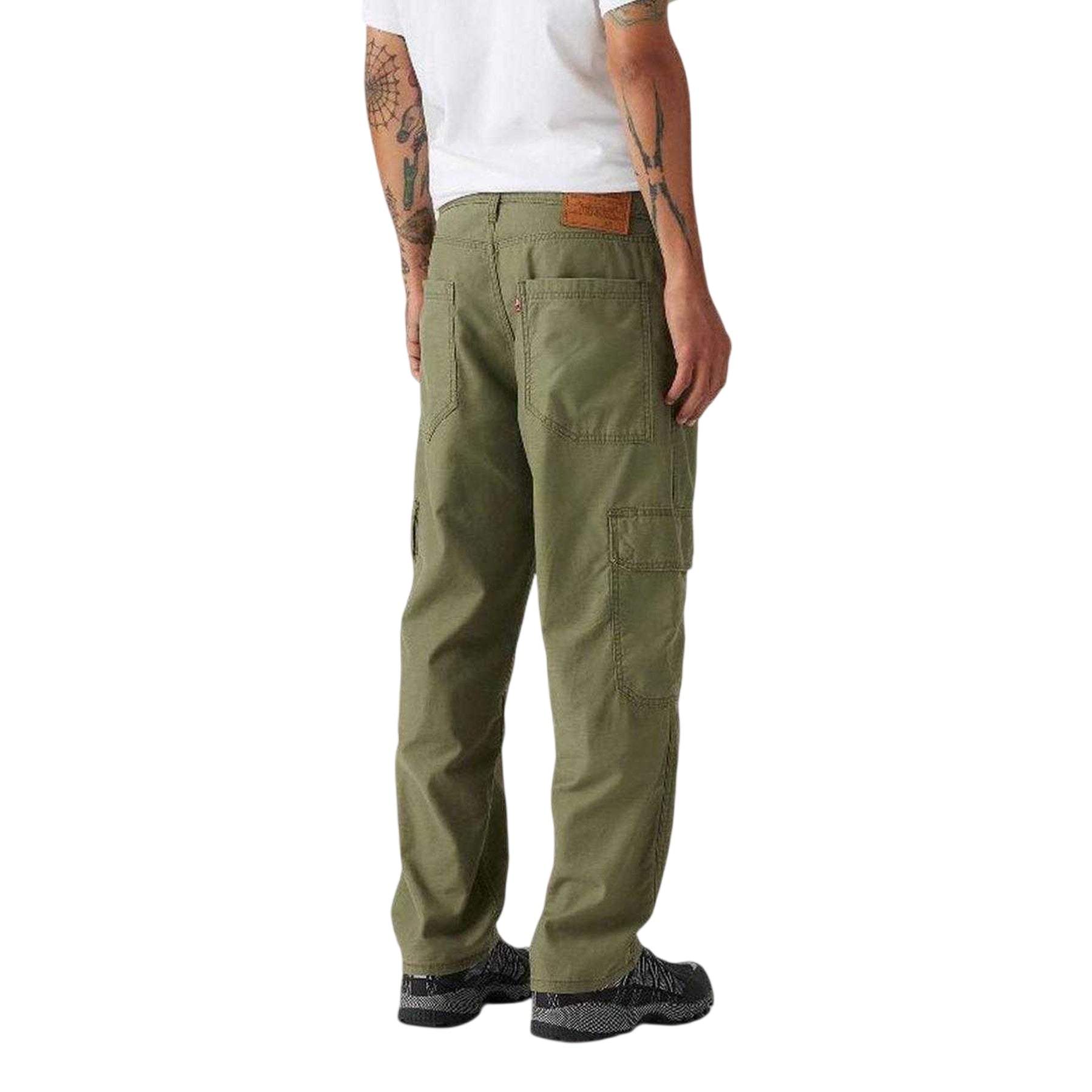 Ivy Green - Back - Levis Mens 568 Loose Cargo Trousers