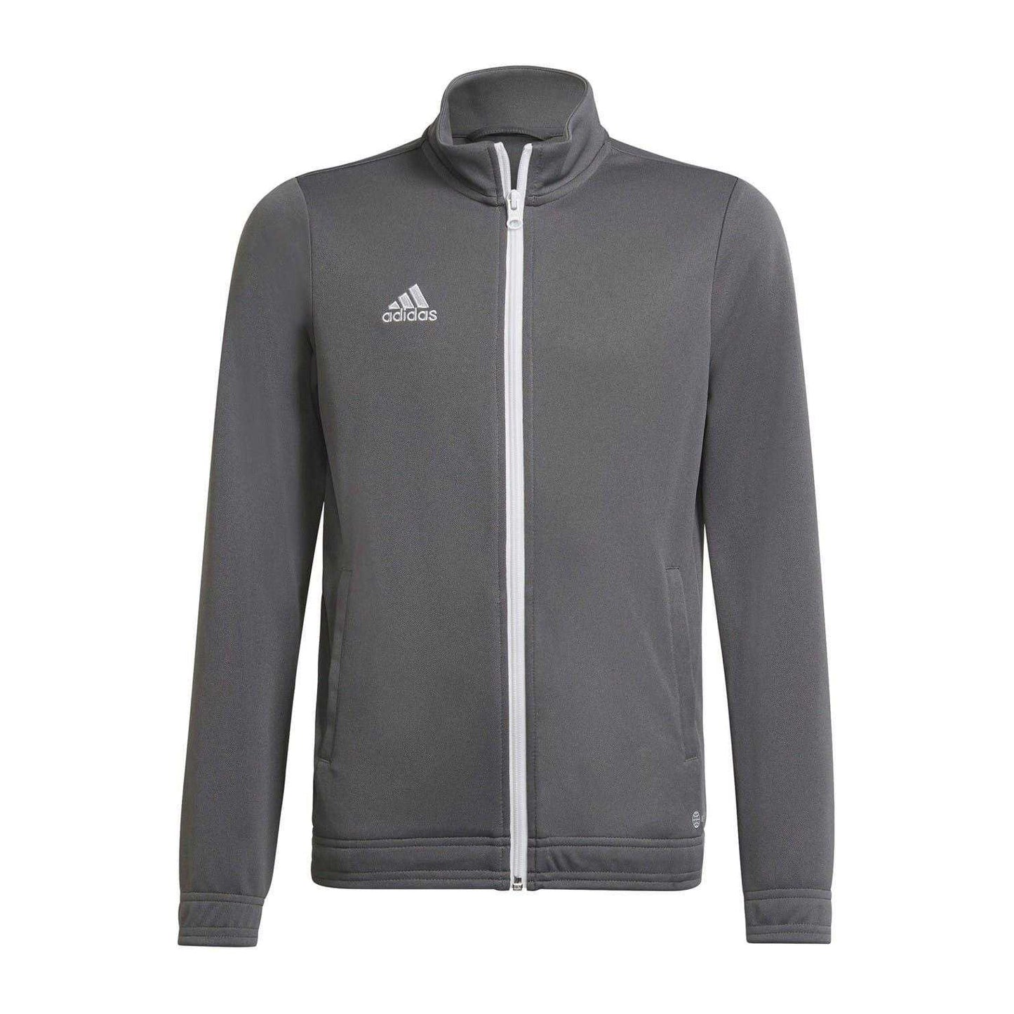 Grey - Front - Adidas Childrens-Kids Entrada 22 Long-Sleeved Tracksuit Top
