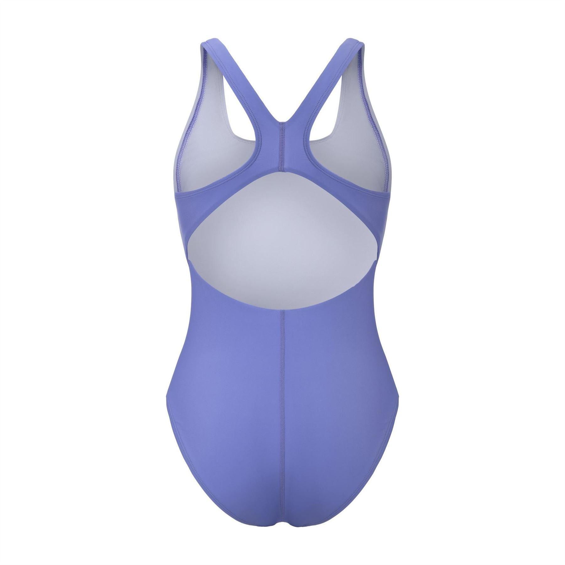 Periwinkle - Back - Slazenger Womens-Ladies Square Neck One Piece Swimsuit