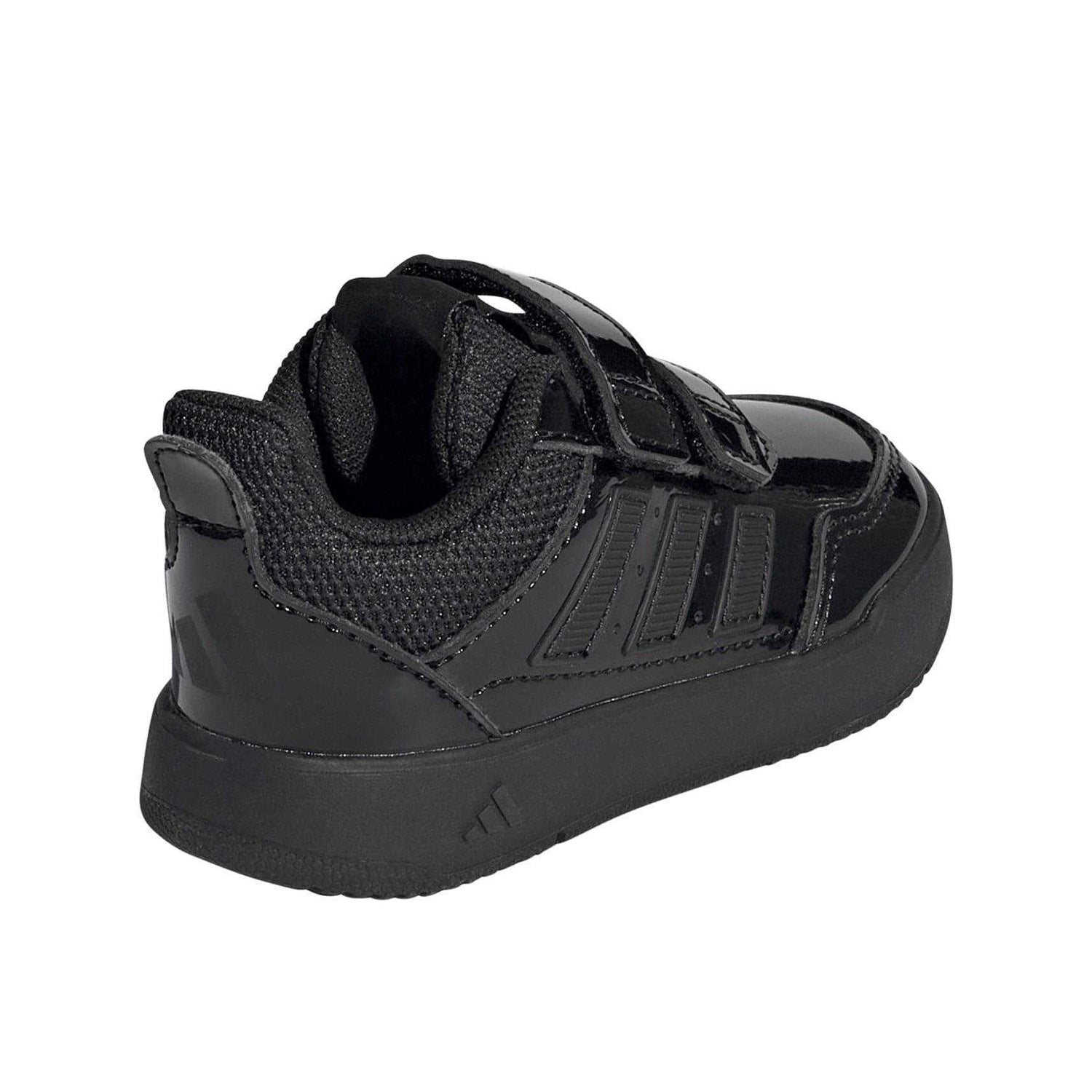 Black Patent - Back - Adidas Baby Girls Tensaur Patent PU Trainers