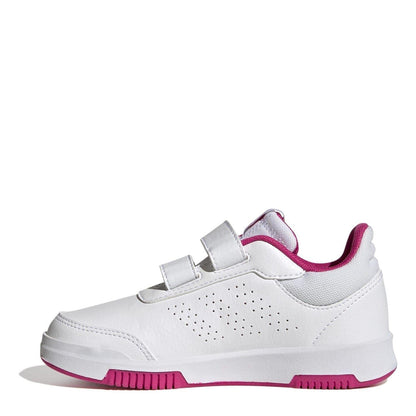 White-Vibrant Pink - Back - Adidas Baby Girls Tensaur Patent PU Trainers