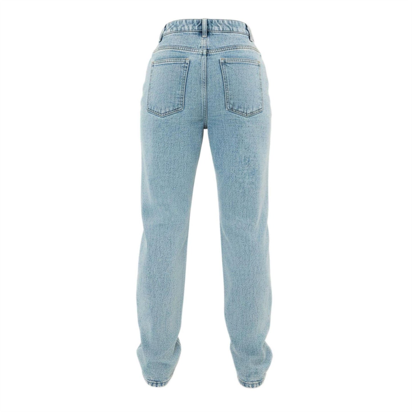 Mid Wash - Back - I Saw It First Womens-Ladies Light Wash 5 Pockets Jeans