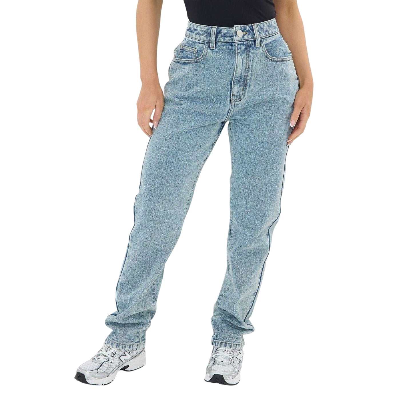 Mid Wash - Lifestyle - I Saw It First Womens-Ladies Light Wash 5 Pockets Jeans