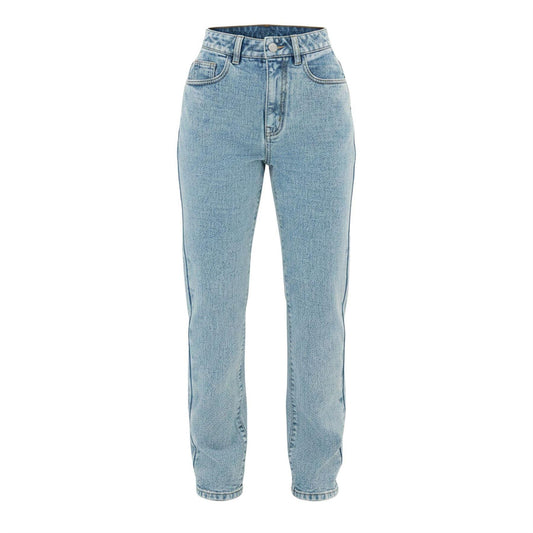 Mid Wash - Front - I Saw It First Womens-Ladies Light Wash 5 Pockets Jeans