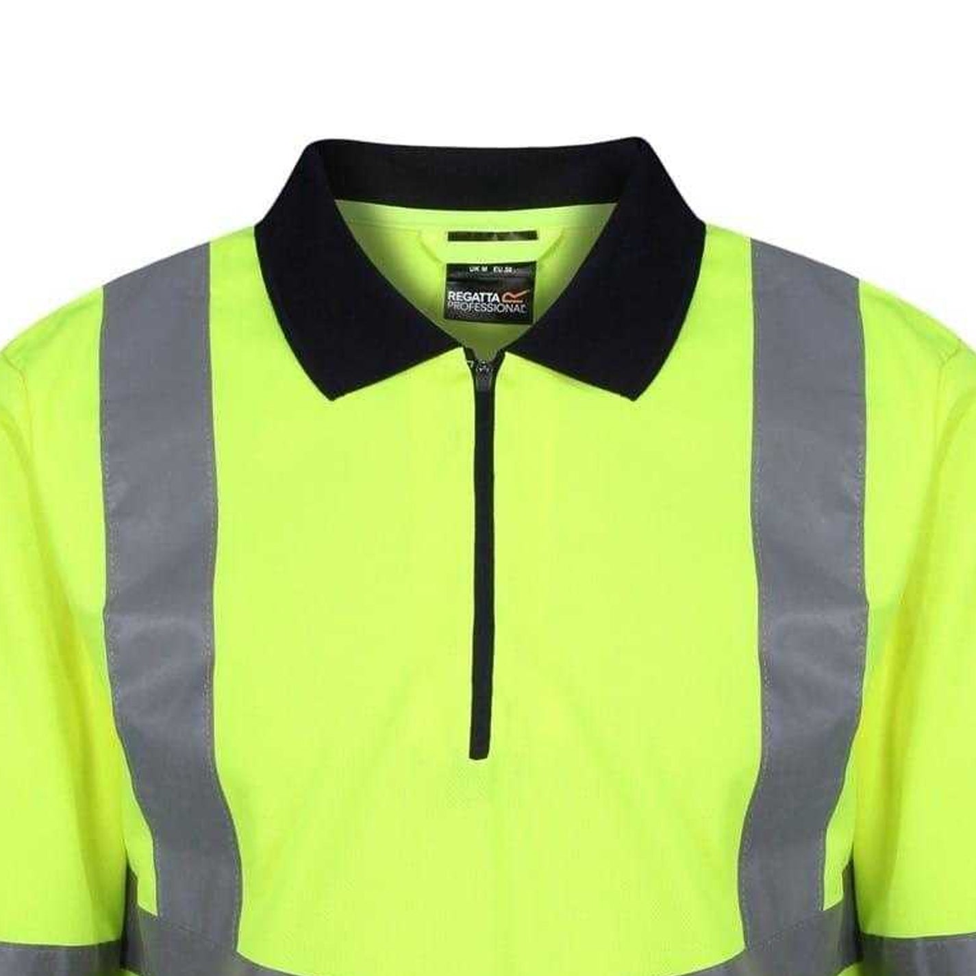Yellow-Navy - Side - Regatta Professional Unisex Adult High-Vis Long-Sleeved Polo Shirt