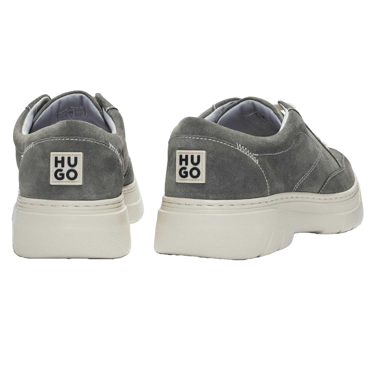 Green - Back - Hugo Mens Suede Derby Shoes
