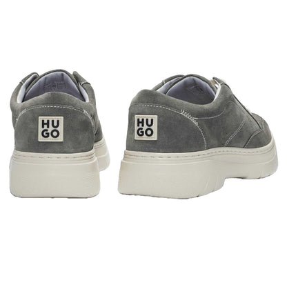 Green - Back - Hugo Mens Suede Derby Shoes
