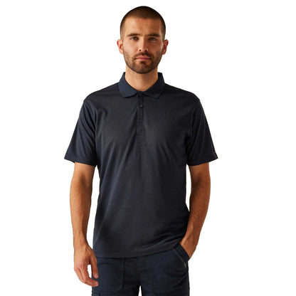 Black - Side - Regatta Professional Mens Plain Polo Shirt