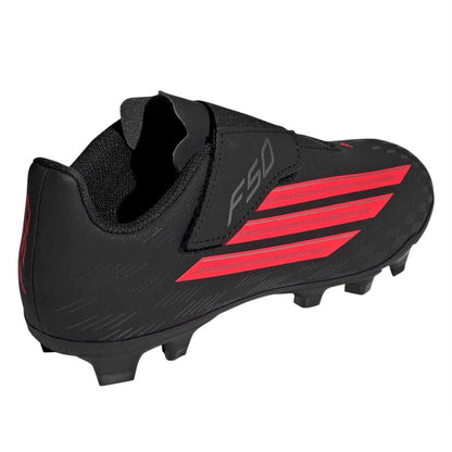 Black-Red - Back - Adidas Childrens-Kids F50 Club Astro Turf Trainers