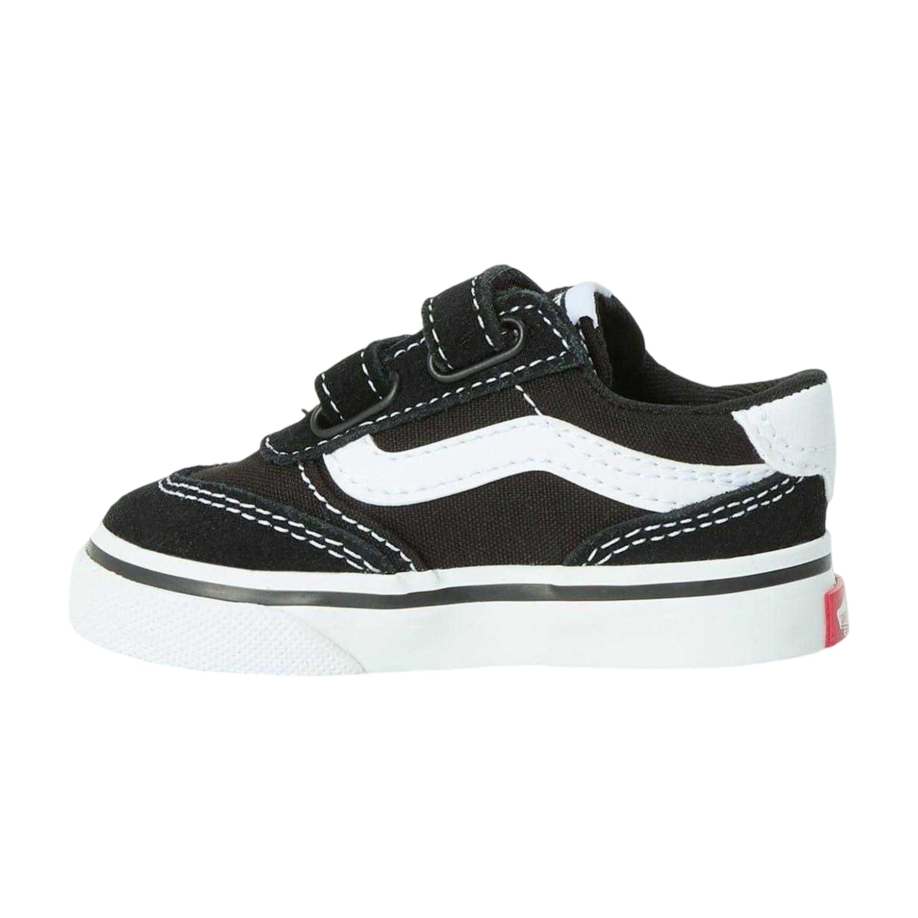 Black-White - Back - Vans Childrens-Kids VanAct Brooklyn Canvas Trainers