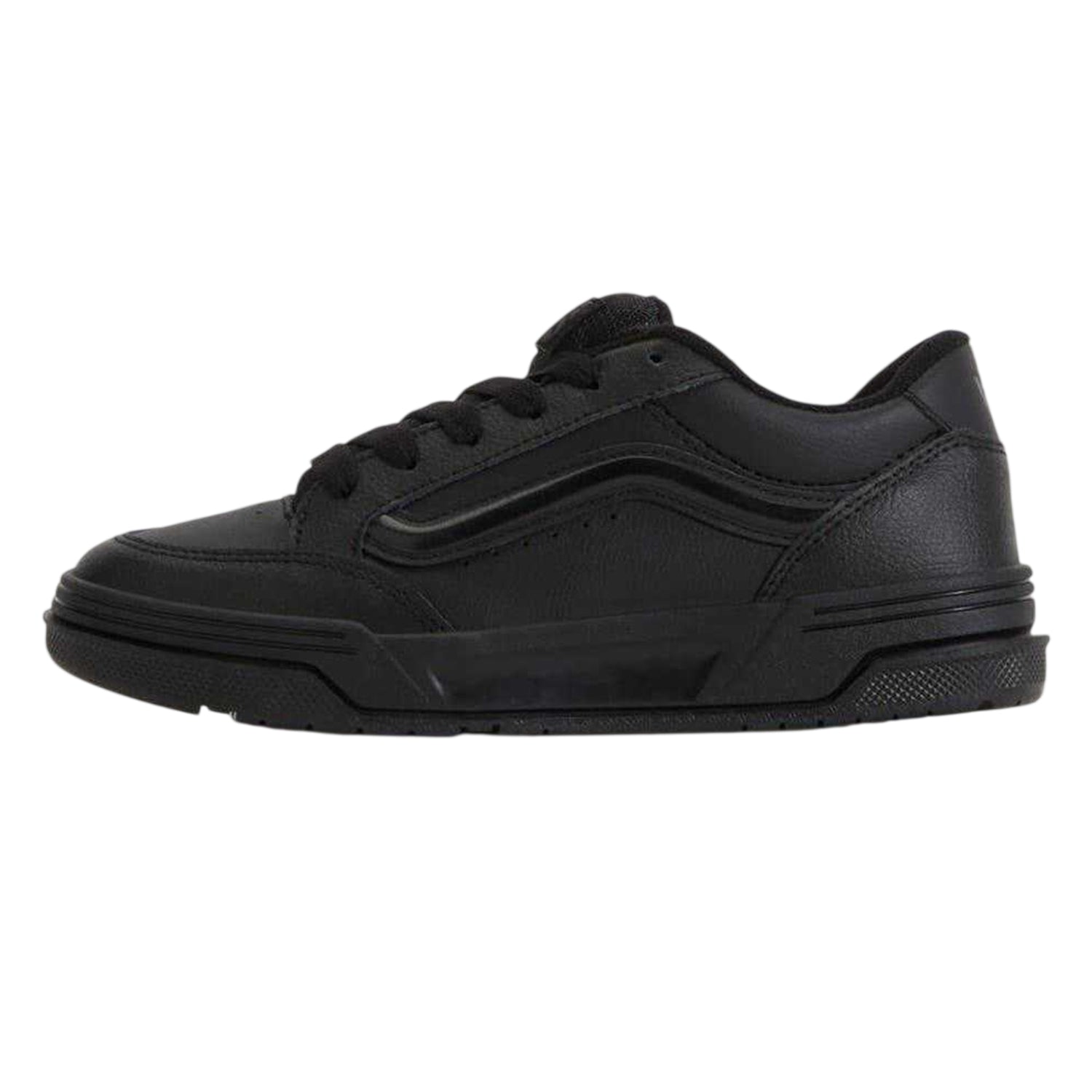 Black - Back - Vans Childrens-Kids Ward Suede Flat Trainers