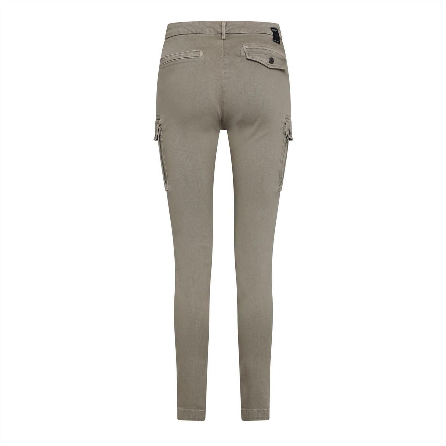 Beige - Back - Replay Womens-Ladies Slim Cargo Jeans