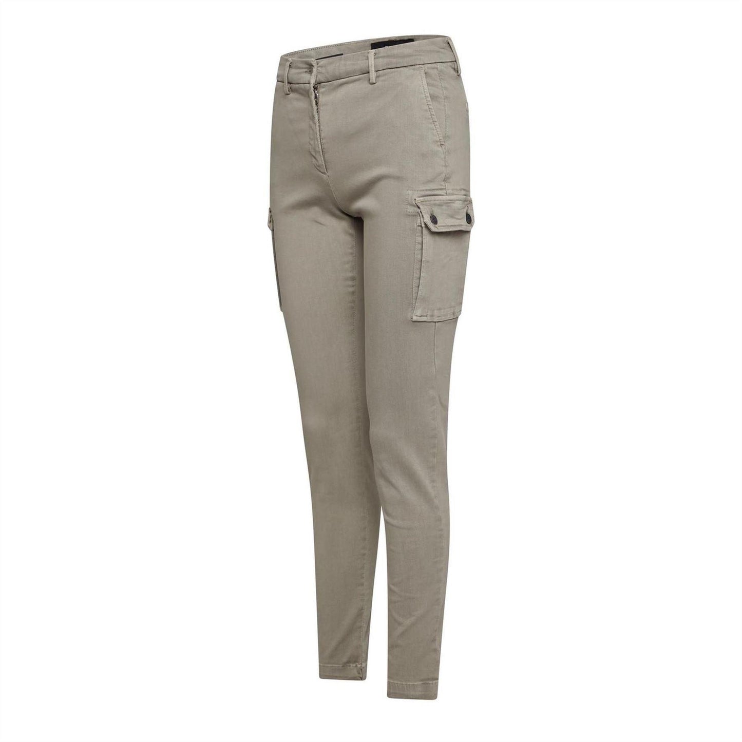Beige - Side - Replay Womens-Ladies Slim Cargo Jeans