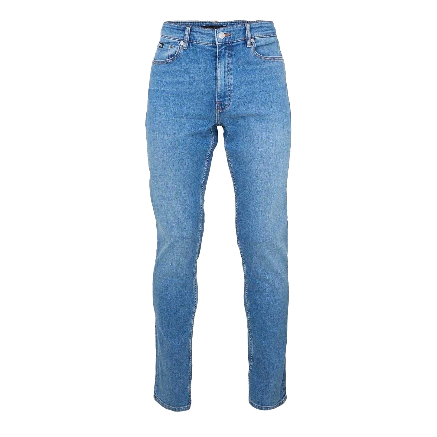 Turquoise-Aqua - Front - Boss Mens Delano 5 Pockets Slim Jeans