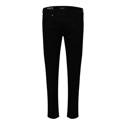 Black - Front - Replay Mens Plain Straight Jeans