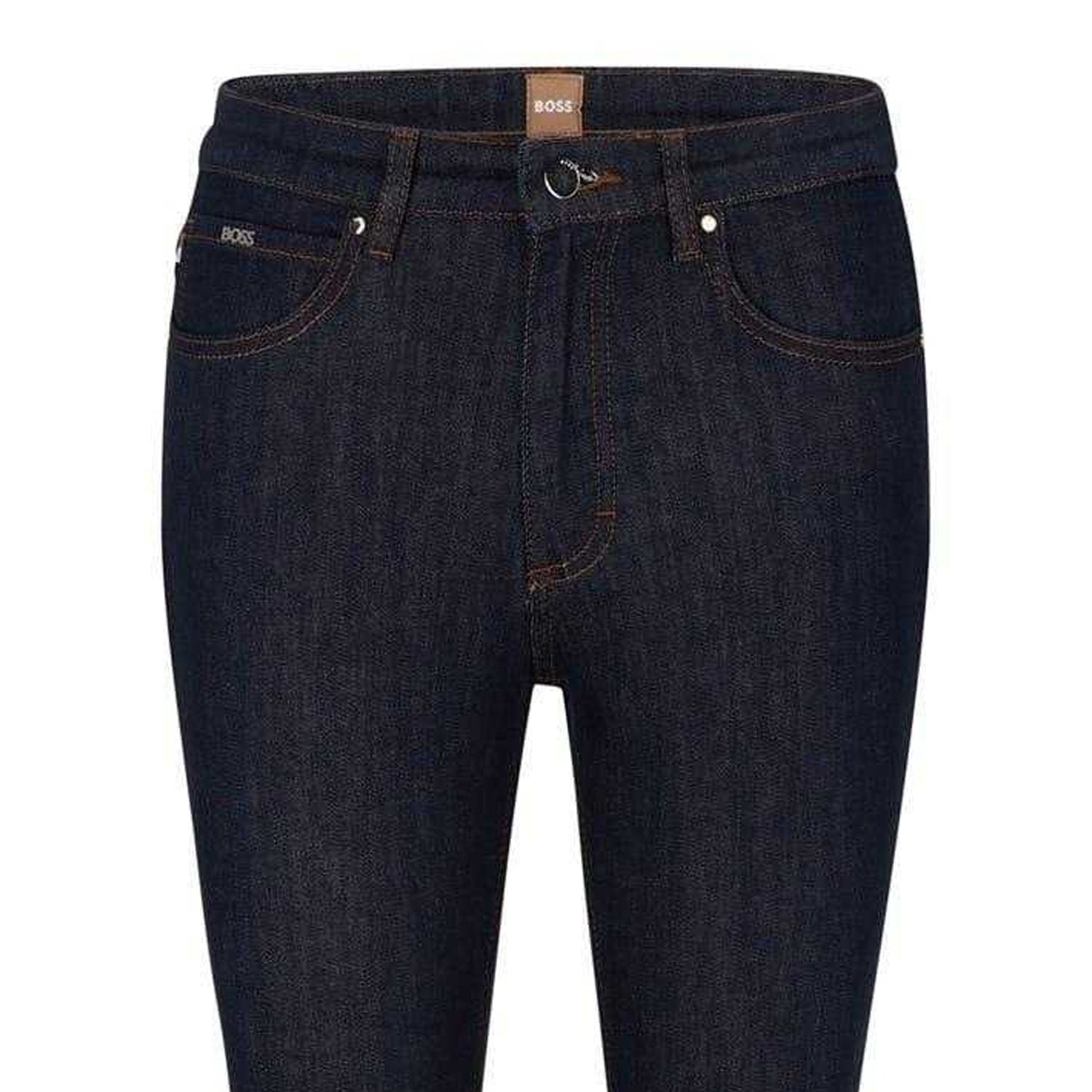 Blue - Back - Boss Womens-Ladies Jackie 5 Pockets Slim Jeans